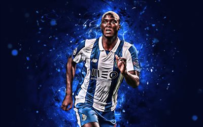 4k, Danilo Pereira, portuguese footballers, Porto FC, Primeira Liga, Danilo Luis Helio Pereira, neon lights, soccer, Portugal