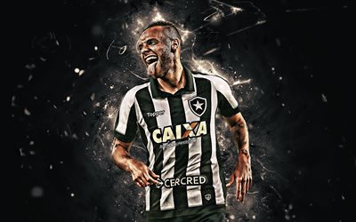 Guilherme, goal, brazilian footballers, Botafogo FC, soccer, forward, Guilherme Augusto Vieira dos Santos, Brazilian Serie A, football, neon lights, Brazil
