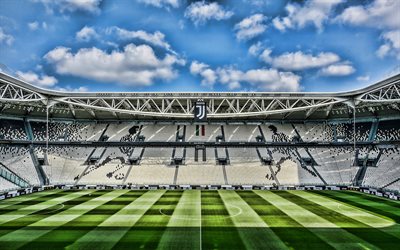 Juventus Stadium, 4k, empty stadium, Allianz Stadium, Torino, tribunes, football stadium, soccer, Juventus arena, Italy, Juventus new stadium, italian stadiums