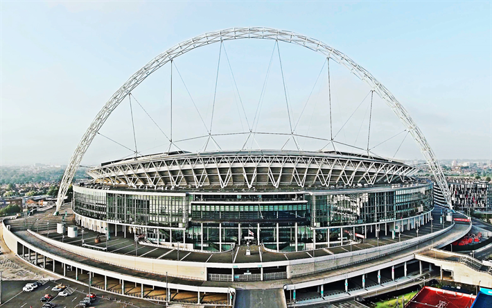 Lo Stadio di Wembley, Londra, Inghilterra, esterno, inglese stadio di calcio, Tottenham Hotspur Stadium, la squadra di calcio in Inghilterra, a Wembley