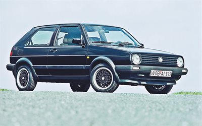 Volkswagen Golf Moda, retro arabalar, 1989 arabalar, 1G yazın, Volkswagen Golf Mkd, Alman otomobil 1989 Volkswagen Golf, Volkswagen
