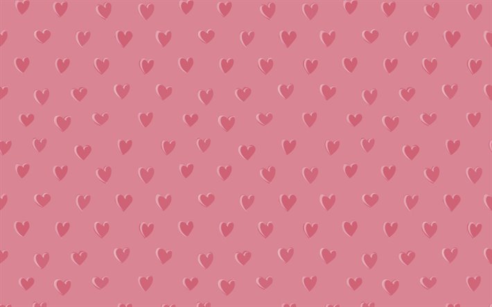 rosa retro textura con corazones, rosa corazones de textura, de amor, de textura, de color rosa corazones de fondo