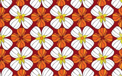 physalis pattern, 4k, floral patterns, decorative art, flowers, Physalis patterns, abstract physalis pattern, background with physalis, floral textures