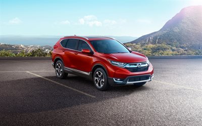 4k, Honda CR-V, 2018 cars, crossovers, new CR-V, parking, japanese cars, Honda