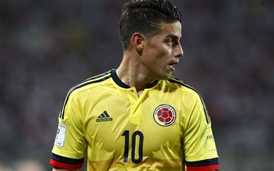 James Rodriguez, 4k, soccer, Colombian National Team, football stars, footballers