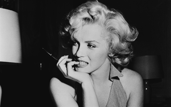 Marilyn Monroe, Amerikansk sk&#229;despelare, blond, vacker kvinna, ber&#246;md Amerikansk, modell