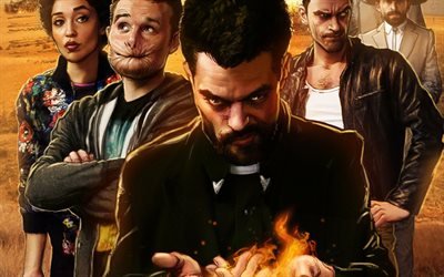 Preacher, 2017, TV Series, Season 2, Dominic Cooper, Joseph Gilgun, Ruth Negga, Lucy Griffiths, poster, art