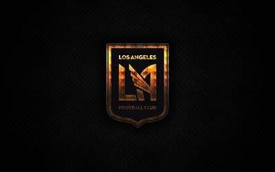 Los Angeles FC, LA FC, 4k, metal logo, creative art, American soccer club, emblem, metal background, MLS, Los Angeles, California, USA, football