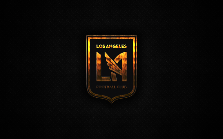 Los Angeles FC, LA FC, 4k, metal logo, yaratıcı sanat, Amerikan Futbol Kul&#252;b&#252;, amblemi, metal arka plan, İLKAY, Los Angeles, Kaliforniya, ABD, futbol
