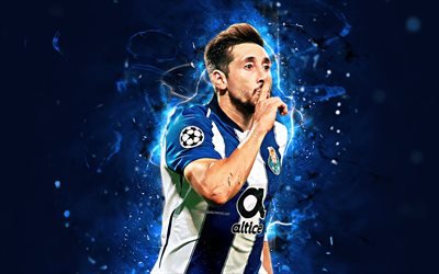 Hector Herrera, goal, midfielder, Porto FC, La Liga, mexican footballers, Herrera, football, neon lights, soccer, LaLiga