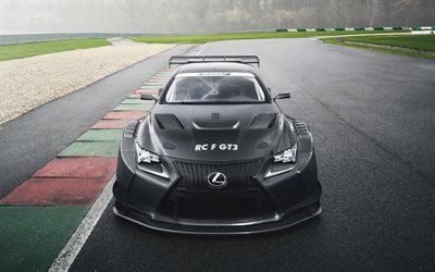 Lexus RC F GT3, voiture de course, tuning, corps en carbone, piste de course, Japonais voitures de sport, Lexus