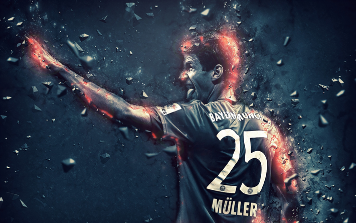 Thomas Muller, fan art, football stars, Bayern Munich FC, Yabadene Belkacem, soccer, Muller, Bundesliga, german footballers