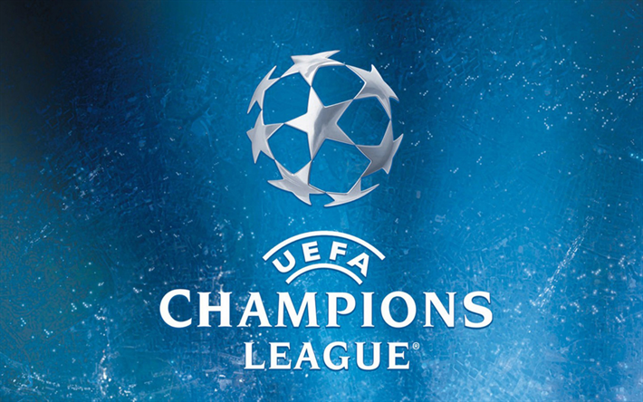 UEFA Champions League, logo, blue background, creative, UEFA