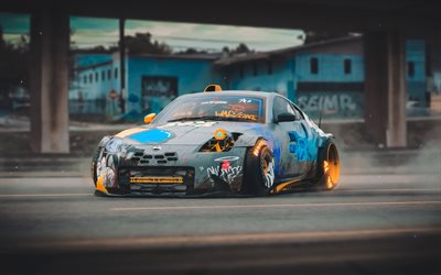 Nissan 370z, 4k, tuning, supercars, low rider, drift cars, Customized Nissan 370z, japanese cars, Nissan