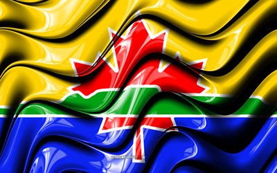 Thunder Bay Flag, 4k, Cities of Canada, North America, Flag of Thunder Bay, 3D art, Thunder Bay, Canadian cities, Thunder Bay 3D flag, Canada