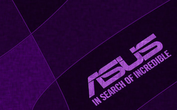 ダウンロード画像 Asus紫ロゴ 4k 創造 紫布の背景 Asusロゴ