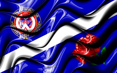 windsor flagge, 4k, st&#228;dte von kanada, nord-amerika, flagge von windsor, 3d-kunst, windsor, kanadischen st&#228;dten windsor 3d flagge, kanada