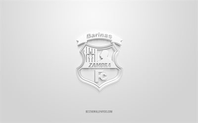 Zamora FC, creative 3D logo, white background, Venezuelan football team, Venezuelan Primera Division, Barinas, Venezuela, 3d art, football, Zamora FC 3d logo