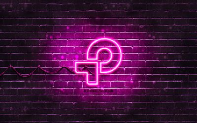 TP-Link purple logo, 4k, purple brickwall, TP-Link logo, brands, TP-Link neon logo, TP-Link
