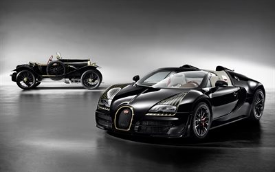 Bugatti Veyron Grand Sport, 4k, la evoluci&#243;n, la edad de Bugatti, hypercars, Bugatti