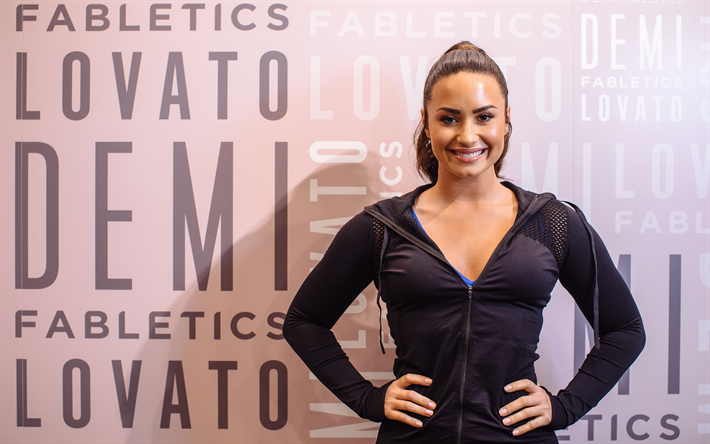 4k, Demi Lovato, 2017, beleza, sorriso, a atriz norte-americana, Hollywood, estrelas de cinema