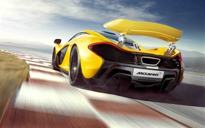 4k, la McLaren P1, hypercars, 2017 auto, piste, supercar, McLaren