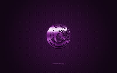 Keciorengucu, Turkkilainen jalkapalloseura, League 1, violetti logo, violetti hiilikuitu tausta, jalkapallo, Ankara, Turkki, Keciorengucu logo