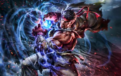 Ryu, kahramanı, fighter, Street Fighter V, 2019 oyunları, Varlıklı, Bol, 5 sim&#252;lat&#246;r&#252;, Street Fighter d&#246;v&#252;ş