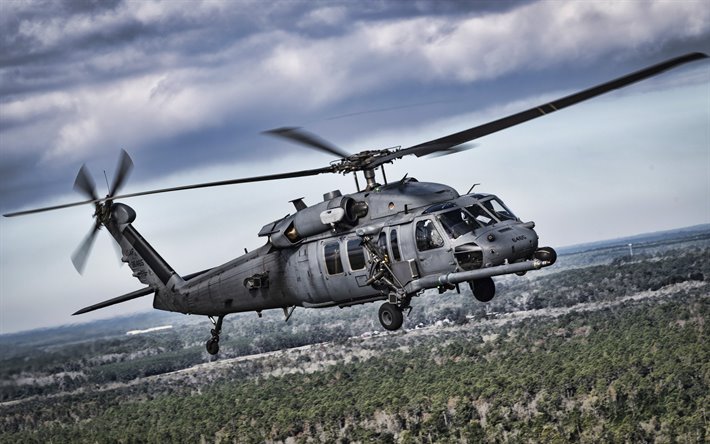 Sikorsky HH-60 Pave Hawk, 4k, military helicopters, American Army, US Air Force, Sikorsky, Army of USA, Sikorsky Aircraft