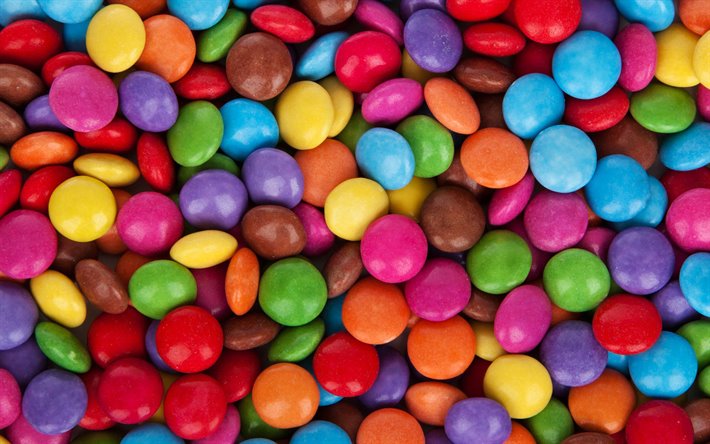 renkli şeker doku, renkli şekerlemeler, şekerleme, tatlılar, şekerler dokular, makro, renkli arka plan