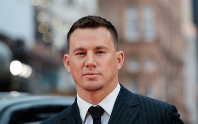 Channing Tatum, アメリカ俳優, 肖像, 驚, グレーのスーツ, アメリカの星, Channing Matthew Tatum