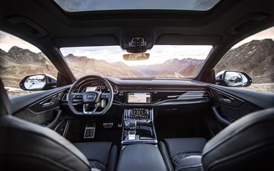 Audi SQ8, 2020, ABT, vista interior, SQ8 interior, panel frontal, P8, interior de los coches alemanes, el Audi