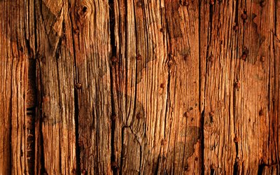 brown wooden texture, close-up, wooden backgrounds, wooden textures, brown backgrounds, macro, nailed wooden boards, brown wood, brown wooden background