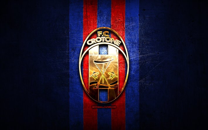 نادي كروتوني, الشعار الذهبي, دوري الدرجة الثانية, معدني أزرق الخلفية, كرة القدم, الإيطالي لكرة القدم, نادي كروتوني شعار, إيطاليا