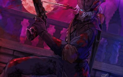 The Hunter, manga, Bloodborne, artwork, protagonist, Hunter Bloodborne