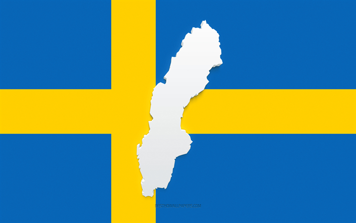 Hyv&#228;&#228; uutta vuotta 2022 Ruotsi, valkoinen tausta, Ruotsi 2022, Ruotsi 2022 Uusi vuosi, 2022 konseptit, Ruotsi, Ruotsin lippu