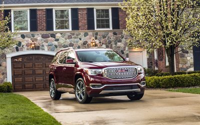 GMC Acadia, 2017 voitures, suv, rouge GMC