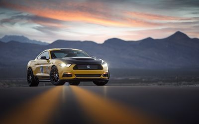 Ford, Mustang, Shelby, Terlingua, tuning, rouge Mustang, voitures de sport