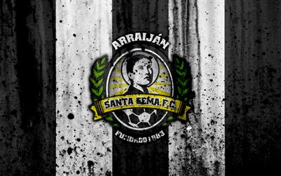 FC Santa Gema, 4k, grunge, Liga Panamena, logo, club di calcio, Panama, Santa Gema, calcio, LPF, pietra, texture, Santa Gema FC