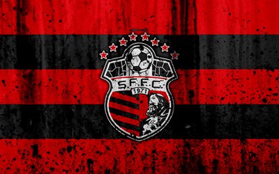 FC San Francisco, 4k, grunge, Lig Panamena, logo, Futbol Kul&#252;b&#252;, Panama, San Francisco, futbol, LPF, taş doku, San Francisco FC