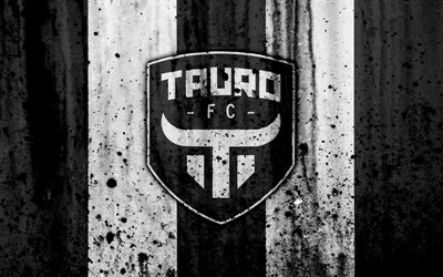 FC Tauro, 4k, grunge, Liga Panamena, logo, football club, Panama, Tauro, soccer, LPF, stone texture, Tauro FC