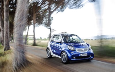 Smart Fortwo, 4k, 2018 cars, road, compact cars, Smart