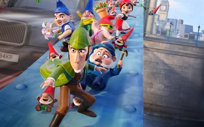 Gnomeo and Juliet, Sherlock Gnomes, 2018, Detective film, new cartoons, poster