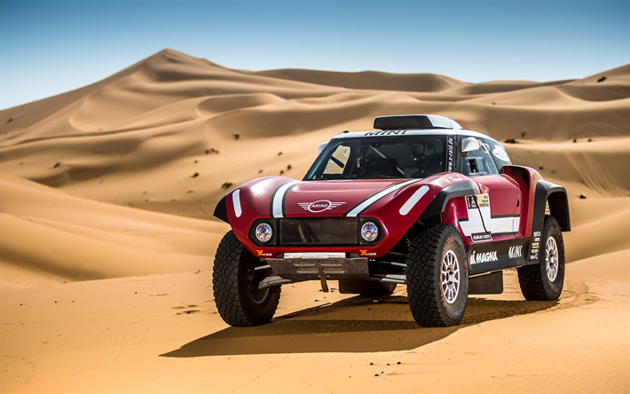MINI John Cooper Works Buggy, 4k, Rallye Dakar en 2018, le Team X-raid Dakar 2018