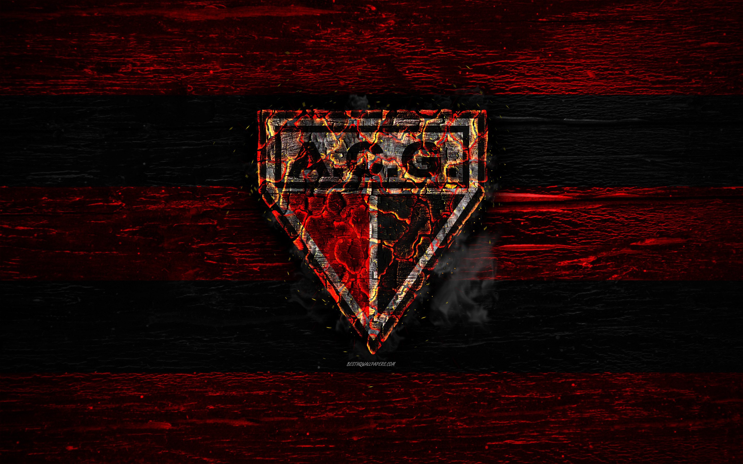 Download wallpapers Atletico Goianiense FC, fire logo, Serie B, red and ...