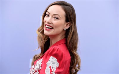 Olivia Wilde, american actress, portrait, photoshoot, red dress, american star