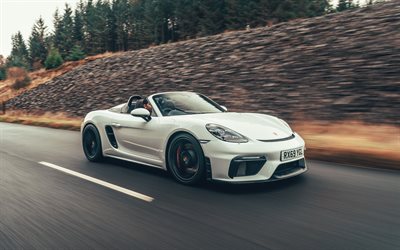 Porsche 718 Spyder, 4k, supercars, 2019 cars, UK-spec, 982, 2019 Porsche 718 Spyder, german cars, Porsche