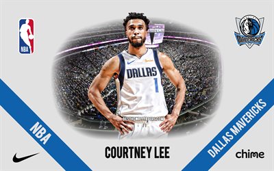 Courtney Lee, Dallas Mavericks, amerikansk basketspelare, NBA, portr&#228;tt, USA, basket, American Airlines Center, Dallas Mavericks logo
