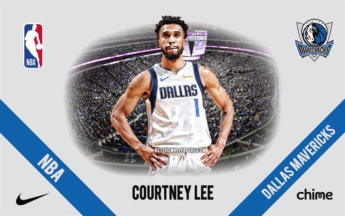 Courtney Lee, Dallas Mavericks, amerikkalainen koripallopelaaja, NBA, muotokuva, USA, koripallo, American Airlines Center, Dallas Mavericks-logo