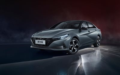 Hyundai Elantra 240T, 4k, CN-spec, 2021 cars, studio, CN7, 2021 Hyundai Elantra, korean cars, Hyundai